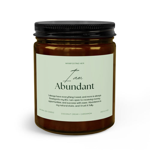 "I am Abundant" Affirmation Candle Set with Matches & Wick Trimmer