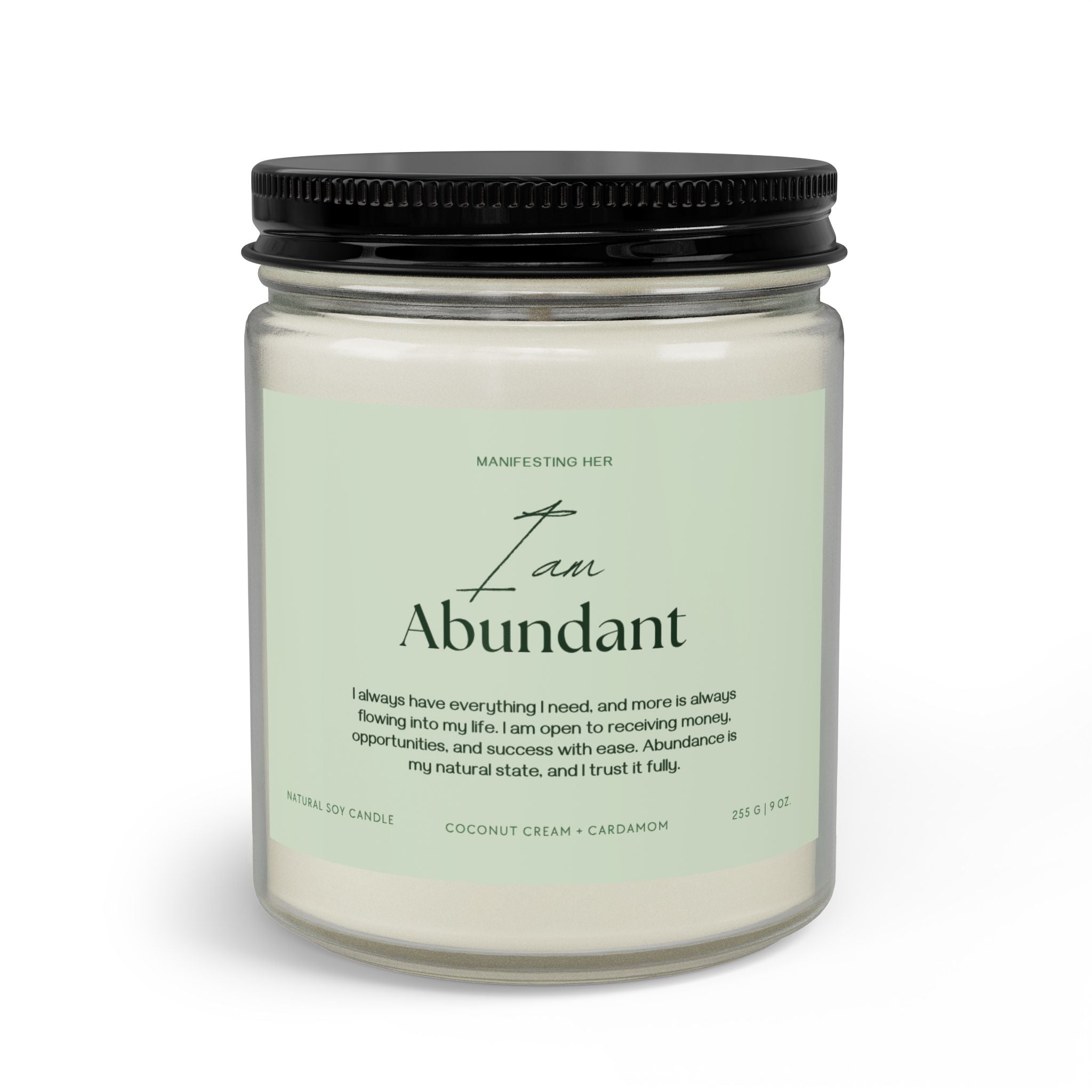 "I am Abundant" Affirmation Candle Set with Matches & Wick Trimmer