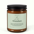 "I Am Abundant" Manifestation Candle — 9oz Amber Jar