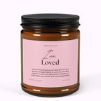 "I Am Loved" Affirmation Candle — 9oz Amber Jar