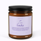 "I Am Lucky" Affirmation Candle — 9oz Amber Jar