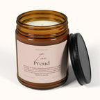 "I Am Proud" Affirmation Candle — 9oz Amber Jar