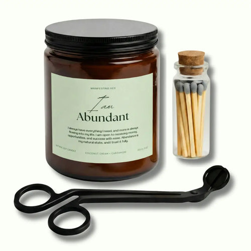 "I am Abundant" Affirmation Candle Set Box