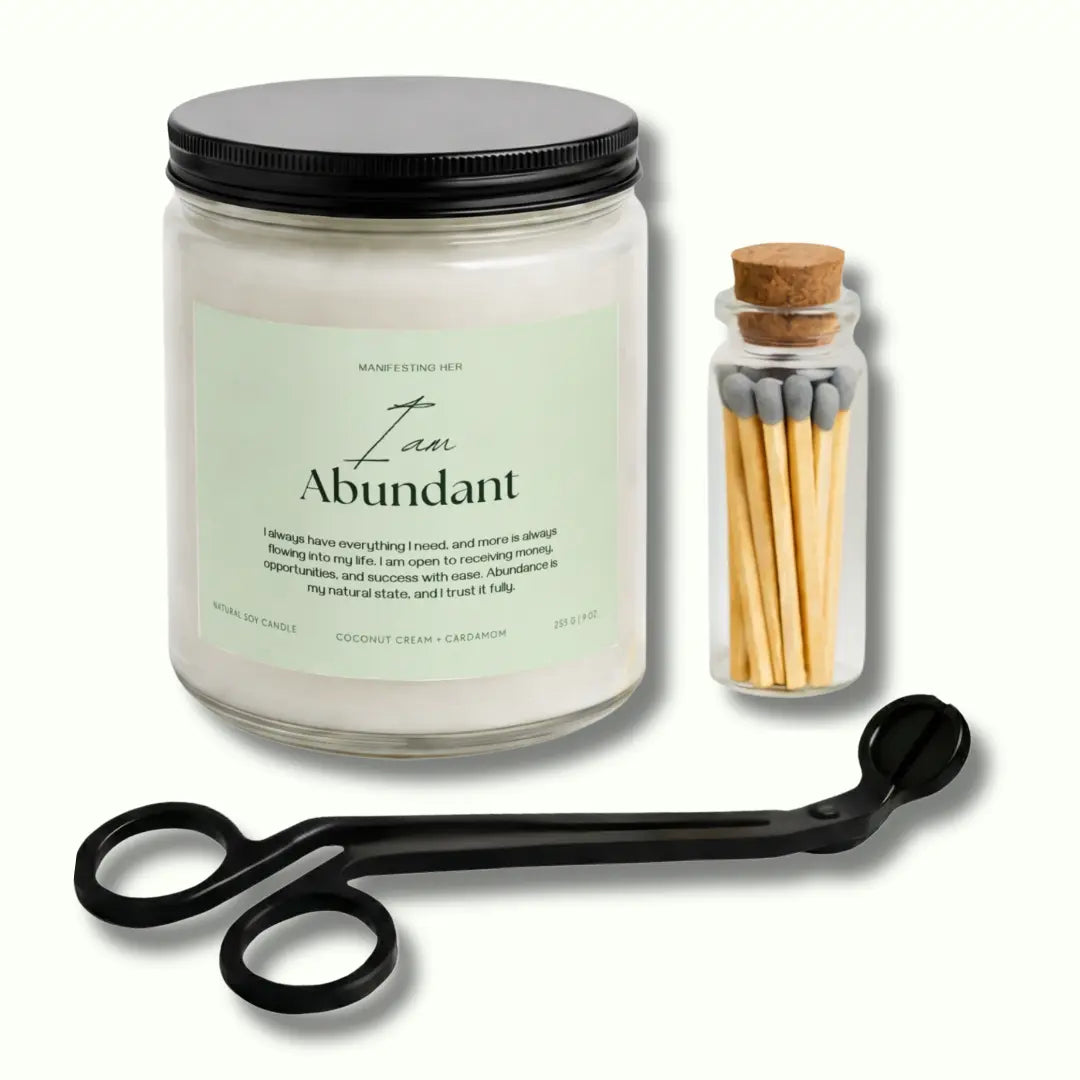 "I am Abundant" Affirmation Candle Set Box